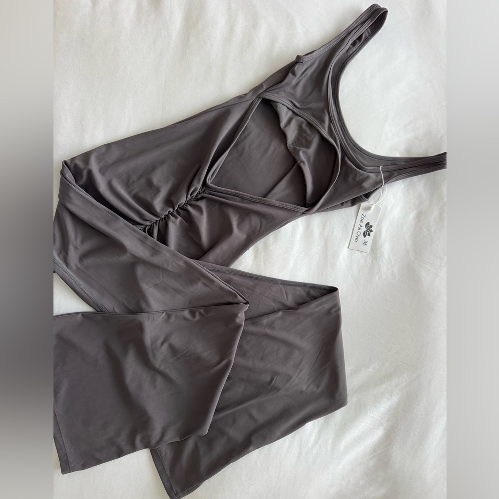 NWT Onesie Gray Ruched Jumpsuit